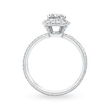 big image ring of traditional silver engagement band with large stone in middle