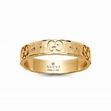 ring4 gold band with Gucci logo engraved